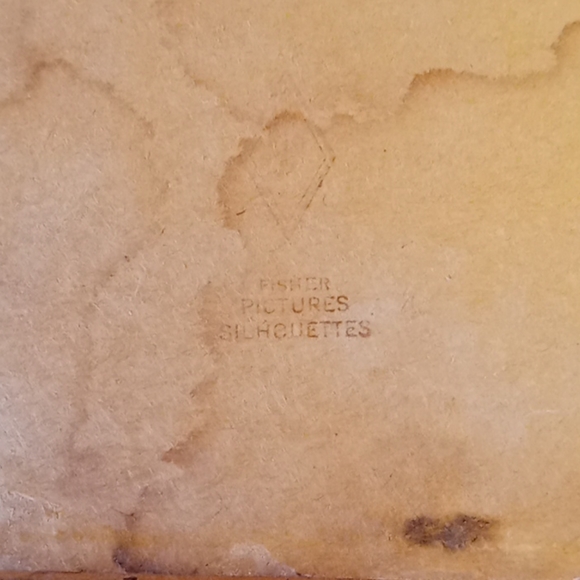 Fisher Pictures Silhouettes Reverse Painting Vtg - Picture 3 of 5
